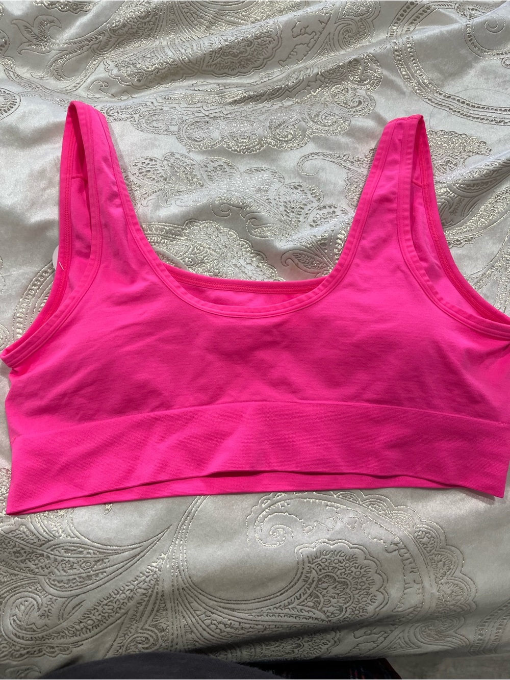 PINK Victoria's Secret Neon Pink Scoop Tank Bralette